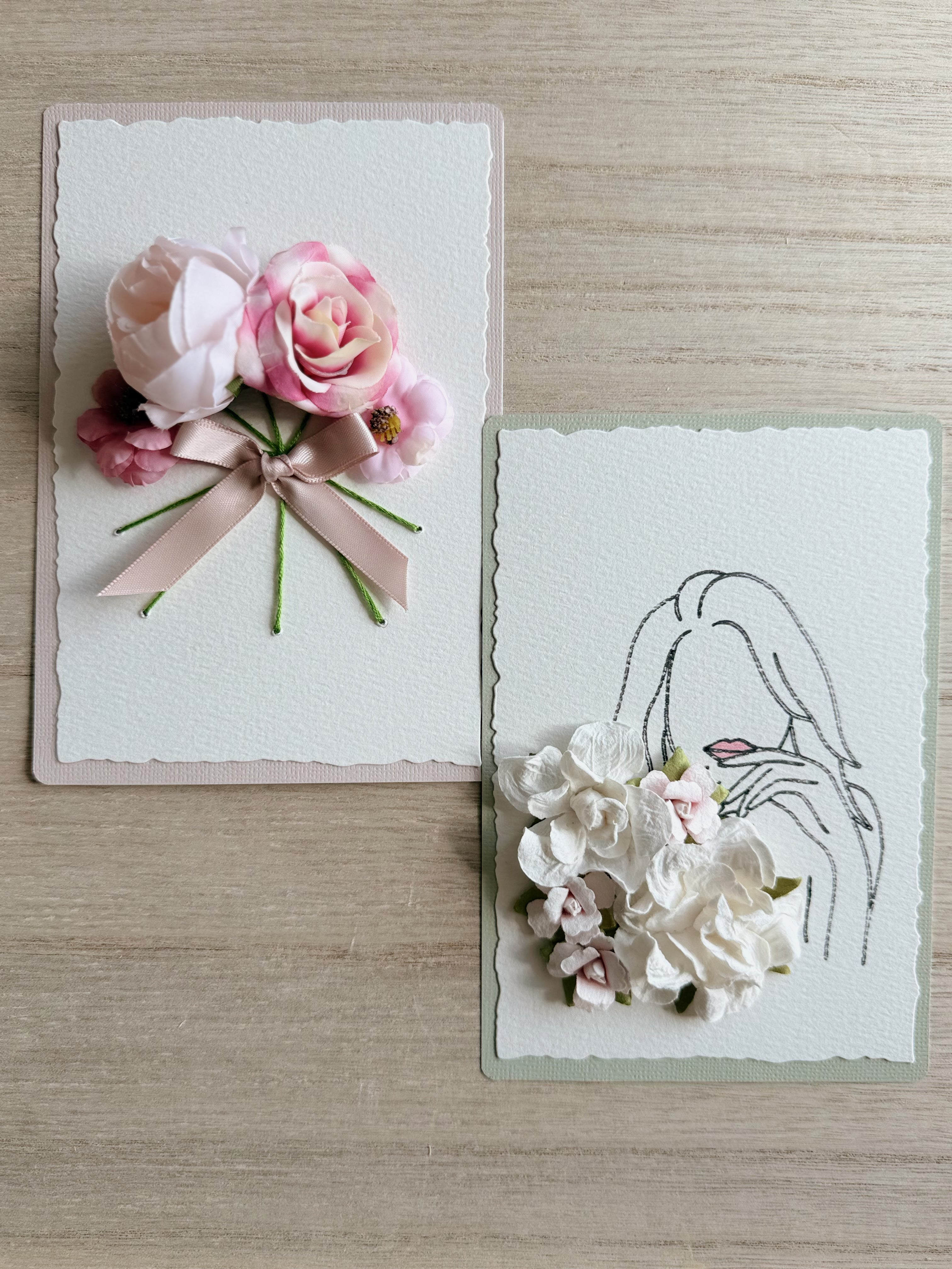 3D Floral Custom Cards